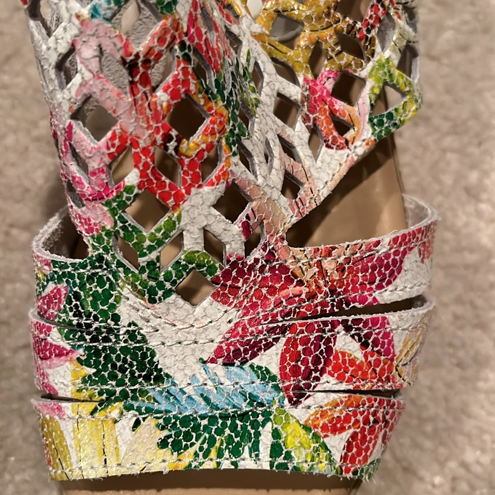 Spring Step Multicolor Wedge Sandals - Picture 4 of 4